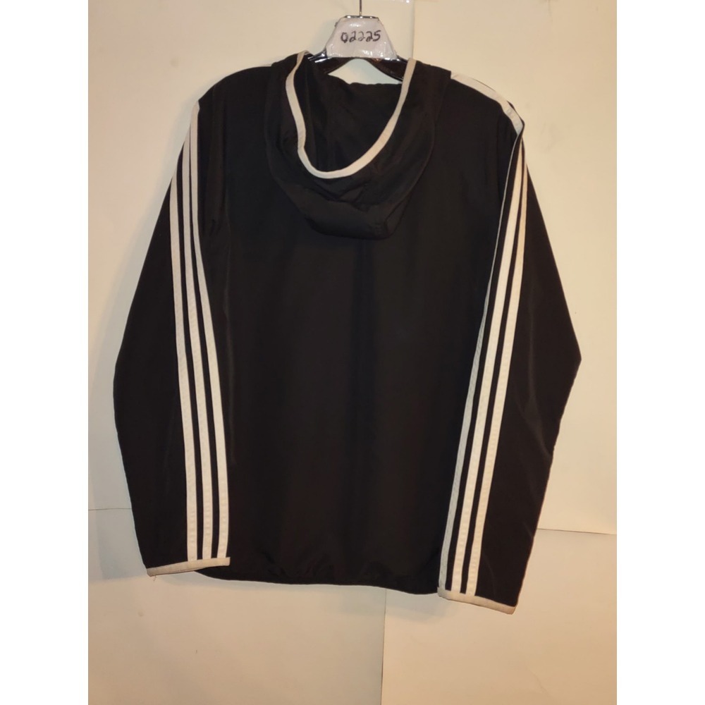 Adidas Black Windbreaker, Jacket, Men's Size M, Beach, Running, Office, Striped - Picture 6 of 8